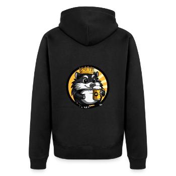 Hérisson Bière Bande Dessinée - Veste à capuche bio Premium Unisexe - noir - Dos - Nico (187cm)
