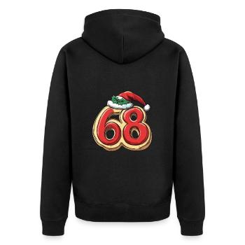 68 Nombre Noël - Veste à capuche bio Premium Unisexe - noir - Dos - Nico (187cm)