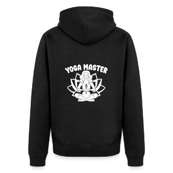 Passionnés de Pilates Maître Yoga Pilates - Veste à capuche bio Premium Unisexe - noir - Dos - Nico (187cm)