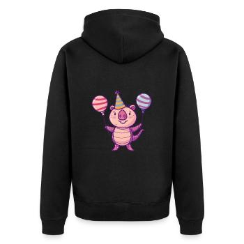 Armadillo Anniversaire Bébé - Veste à capuche bio Premium Unisexe - noir - Dos - Nico (187cm)