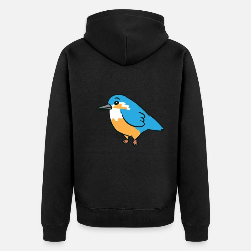 Kingfisher - Illustration - Veste à capuche bio Premium Unisexe - noir