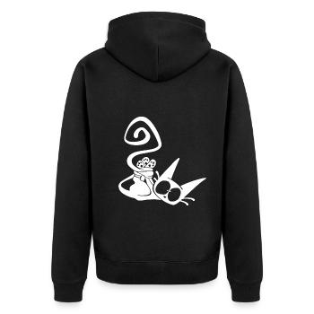 Funny Cat - Veste à capuche bio Premium Unisexe - noir - Dos - Nico (187cm)