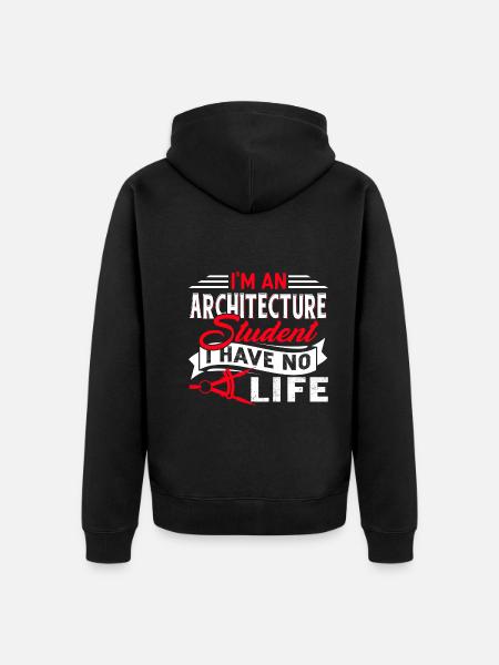 Architecture I am An Architecture - Unisex Premium Organic Zip Hoodie - black