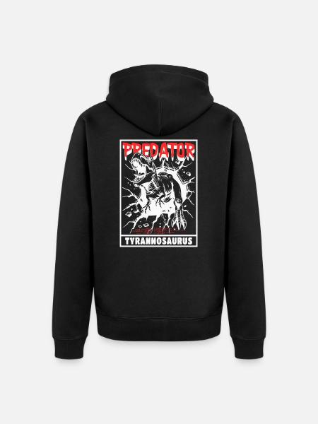 Predator - Tyrannosaurus - Unisex Premium Organic Zip Hoodie - black