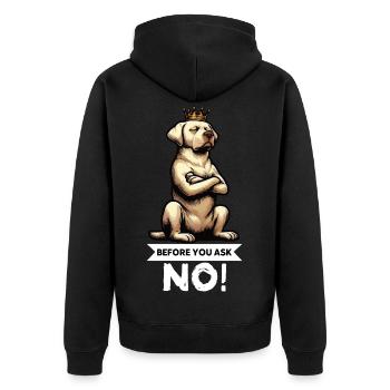 Before You Ask Labrador Labrador Labrador Owner Labrador - Unisex Premium Organic Zip Hoodie - black - Back - Nico (187cm)