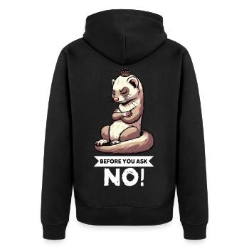Avant de demander à Ferret Furet Propriétaire de Furet Rodent - Veste à capuche bio Premium Unisexe - noir - Dos - Nico (187cm)