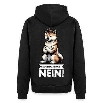 Avant que tu ne demandes, pas d’Akita, AkitaPropriétaire Akitas. - Veste à capuche bio Premium Unisexe - noir - Dos - Nico (187cm)