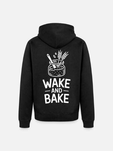 Dawn Bake Herb & Getreidemotiv - Unisex Premium Bio Zip Hoodie - Schwarz