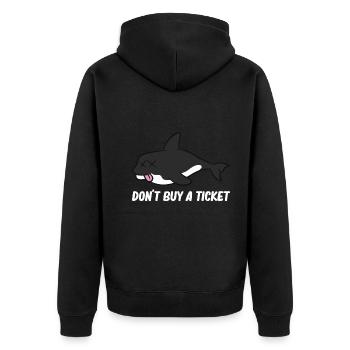 Don't buy a ticket - Orca - Veste à capuche bio Premium Unisexe - noir - Dos - Nico (187cm)