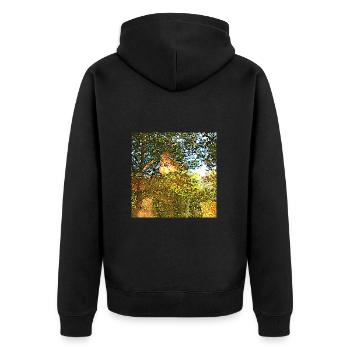 L'écrivain des contes et légendes - Veste à capuche bio Premium Unisexe - noir - Dos - Nico (187cm)