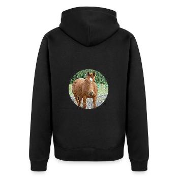 Un Amour de jument - Veste à capuche bio Premium Unisexe - noir - Dos - Nico (187cm)