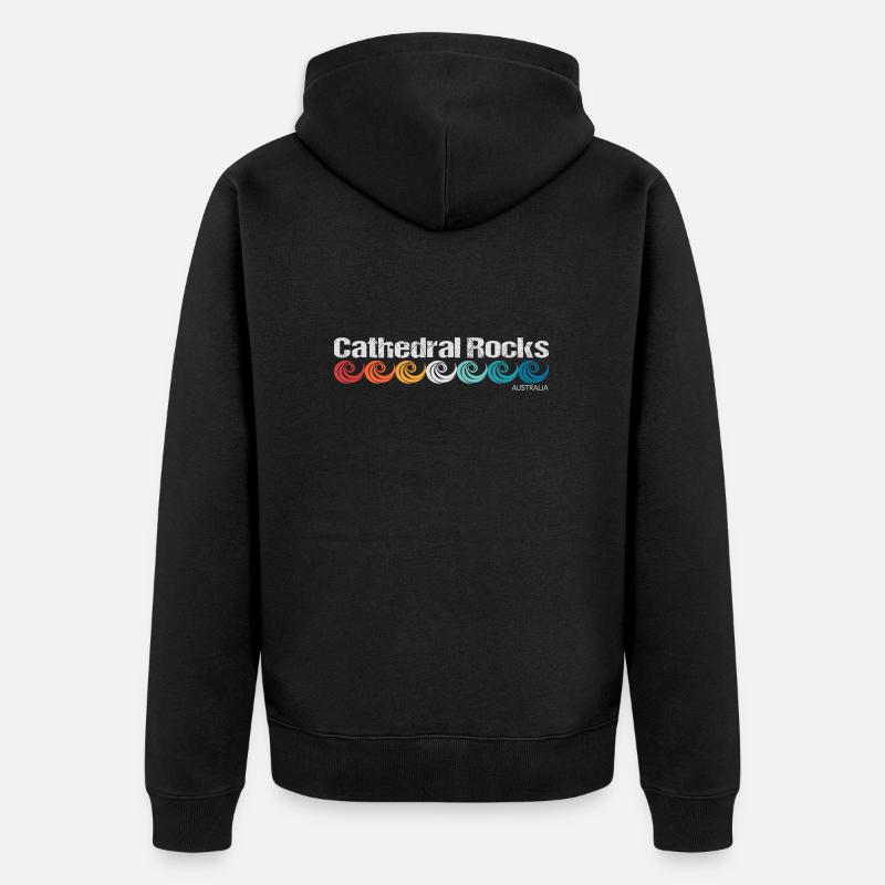 Rochers de la cathédrale - Veste à capuche bio Premium Unisexe - noir