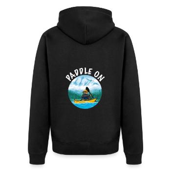 Kayak en kayak d’eau vive ou kayak de lac - Veste à capuche bio Premium Unisexe - noir - Dos - Nico (187cm)
