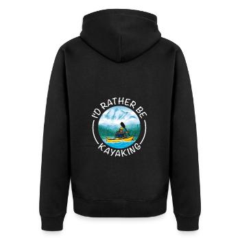 Kayak en kayak d’eau vive ou kayak de lac - Veste à capuche bio Premium Unisexe - noir - Dos - Nico (187cm)