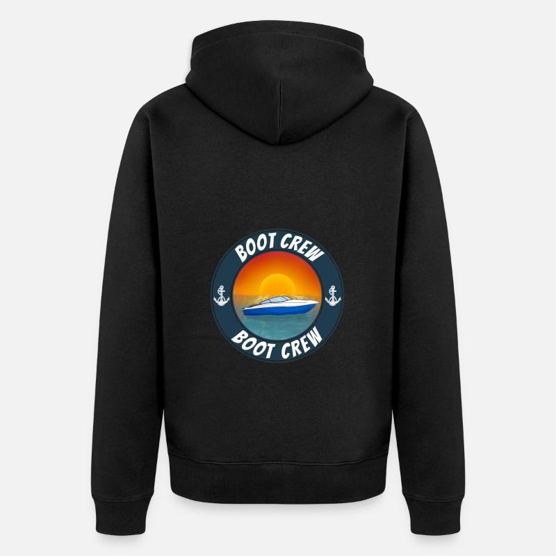 Boot crew Motorboot - Unisex Premium Bio Zip Hoodie - Schwarz