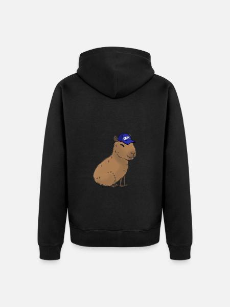 Capybara - Unisex Premium Organic Zip Hoodie - black