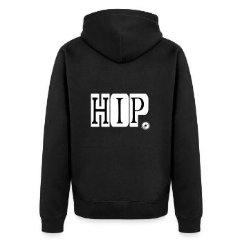 HipHop MC Real Ghetto Battle Rap Music - Unisex Premium Organic Zip Hoodie - black - Back - Nico (187cm)