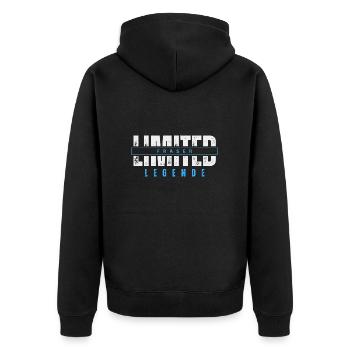 Limited milling cutter legend. - Unisex Premium Organic Zip Hoodie - black - Back - Nico (187cm)