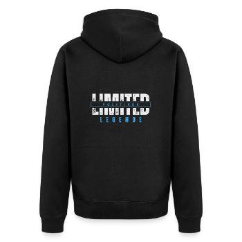 Légende politicienne limitée. - Veste à capuche bio Premium Unisexe - noir - Dos - Nico (187cm)