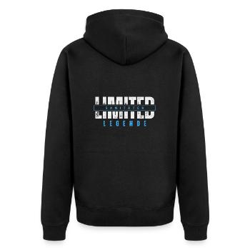 Limited Paramedic Legend. - Unisex Premium Organic Zip Hoodie - black - Back - Nico (187cm)