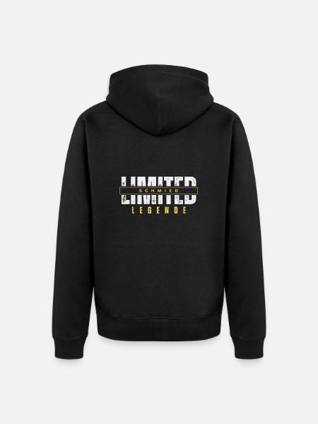 Limited Blacksmith Legend. - Unisex Premium Organic Zip Hoodie - black