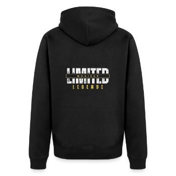 Limited Musician Legend. - Unisex Premium Organic Zip Hoodie - black - Back - Nico (187cm)