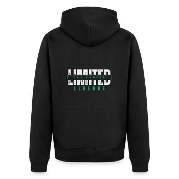 Limited Taxi Driver Legend. - Unisex Premium Organic Zip Hoodie - black - Back - Nico (187cm)