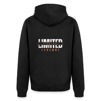 Limited Gatekeeper Legend. - Unisex Premium Organic Zip Hoodie - black - Back - Nico (187cm)
