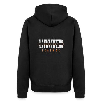 Légende limitée du chef pâtissier. - Veste à capuche bio Premium Unisexe - noir - Dos - Nico (187cm)