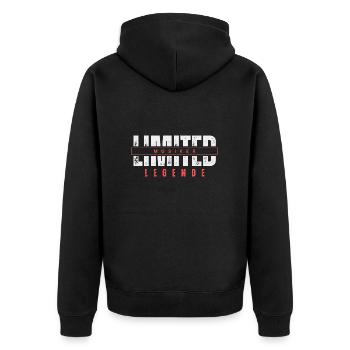 Limited Musician Legend. - Unisex Premium Organic Zip Hoodie - black - Back - Nico (187cm)