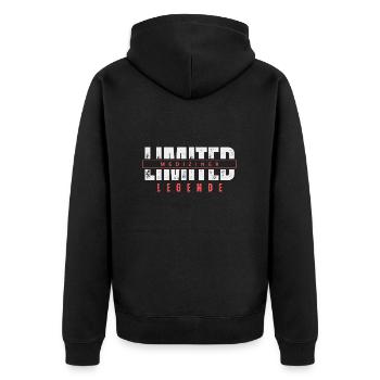 Limited Medical Legend. - Unisex Premium Organic Zip Hoodie - black - Back - Nico (187cm)