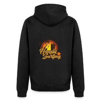 Hawaii Surfing Retro Vintage - Veste à capuche bio Premium Unisexe - noir - Dos - Nico (187cm)