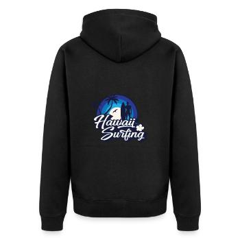 Hawaii Surfing Retro Vintage - Veste à capuche bio Premium Unisexe - noir - Dos - Nico (187cm)