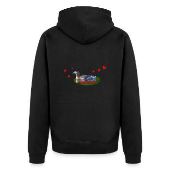 Je t’aime - Veste à capuche bio Premium Unisexe - noir - Dos - Nico (187cm)