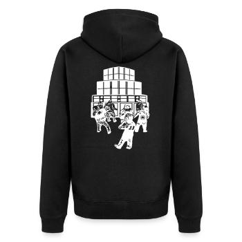 007 sound system 23 - Veste à capuche bio Premium Unisexe - noir - Dos - Nico (187cm)