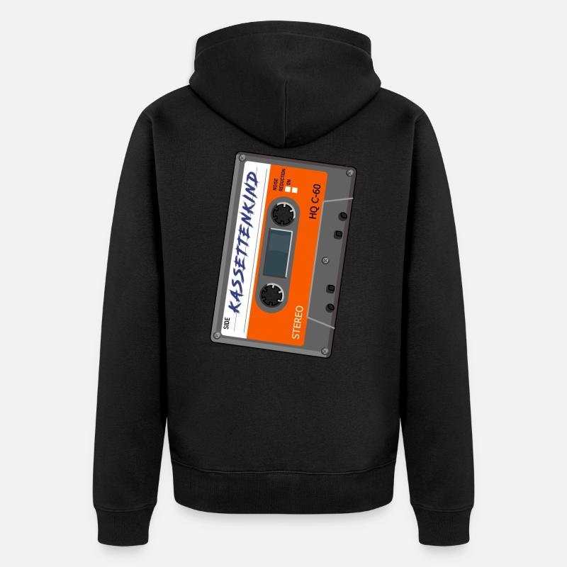 Kassettenkind - Unisex Premium Bio Zip Hoodie - Schwarz