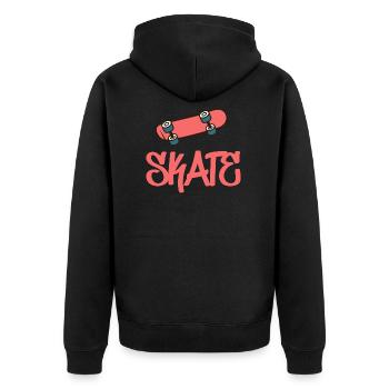 Skate Skateboard - Veste à capuche bio Premium Unisexe - noir - Dos - Nico (187cm)