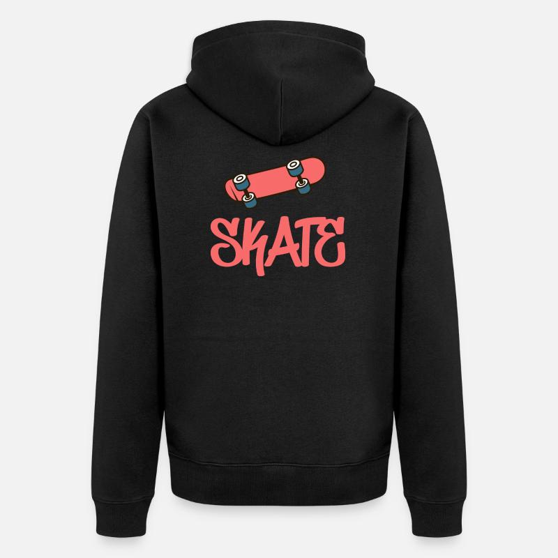 Skate Skateboard - Veste à capuche bio Premium Unisexe - noir