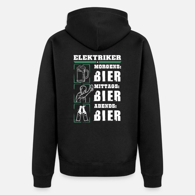 Mon quotidien d’électricien - Veste à capuche bio Premium Unisexe - noir