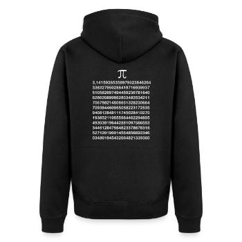 Pi Mathématicien Nerd Math Math Cadeau - Veste à capuche bio Premium Unisexe - noir - Dos - Nico (187cm)