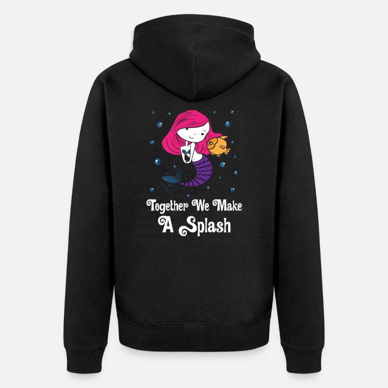 Ensemble, nous faisons sensation - Veste à capuche bio Premium Unisexe - noir