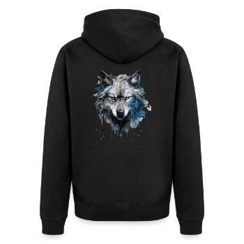 Tête de loup - Veste à capuche bio Premium Unisexe - noir - Dos - Nico (187cm)
