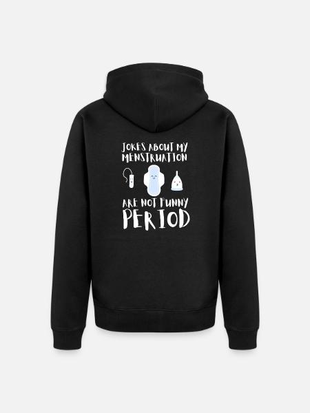 PMDD Awareness Premenstrueel Syndroom Menstruatie - Uniseks Premium bio ziphoodie - zwart