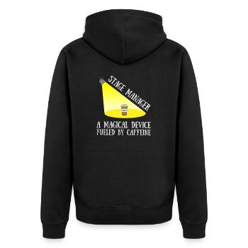 Stage Director Crew & Stage Manager Theater - Unisex Premium Organic Zip Hoodie - black - Back - Nico (187cm)