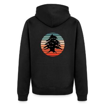 Lebanese Yalla Habibi Arabic Arab And Islam Muslim - Unisex Premium Organic Zip Hoodie - black - Back - Nico (187cm)