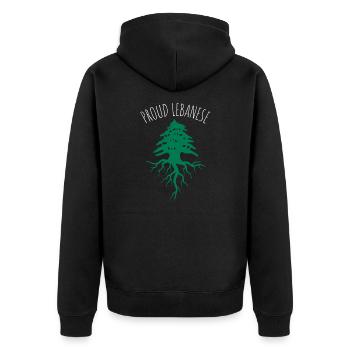 Lebanese Yalla Habibi Arabic Arab And Islam Muslim - Unisex Premium Organic Zip Hoodie - black - Back - Nico (187cm)