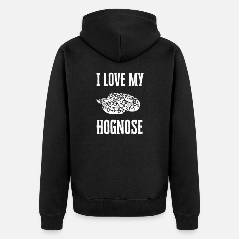 Hognose Snake Reptile Pet & Herpétologiste - Veste à capuche bio Premium Unisexe - noir