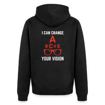 Ophthalmologist Optometrist Optometry And Optician - Unisex Premium Organic Zip Hoodie - black - Back - Nico (187cm)