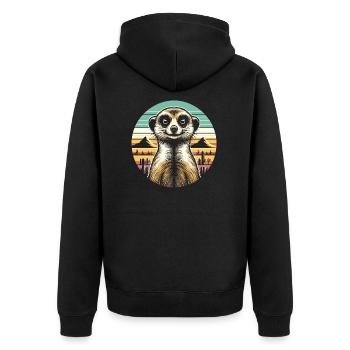 Suricate - Veste à capuche bio Premium Unisexe - noir - Dos - Nico (187cm)