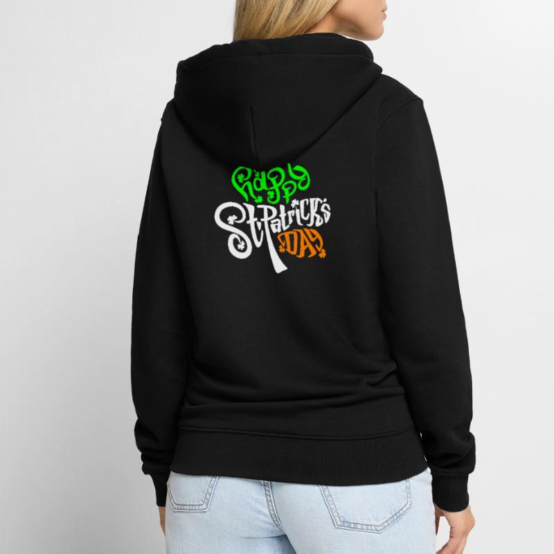Kleeblatt Saint Patrick einzigartiges Design Saint Patrick Unisex Premium Bio Zip Hoodie